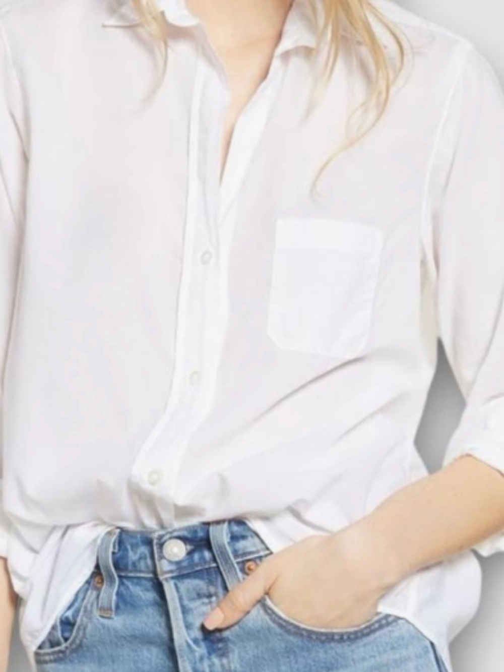 Grayson (Hero) Button-Up White Cotton Relaxed Shirt